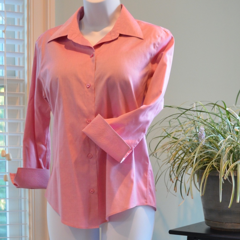 No Iron Blouse with Embossed Embellishment